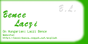 bence laczi business card